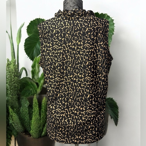 Jude Connally Leopard ruffle tank blouse size XL - Picture 2 of 8
